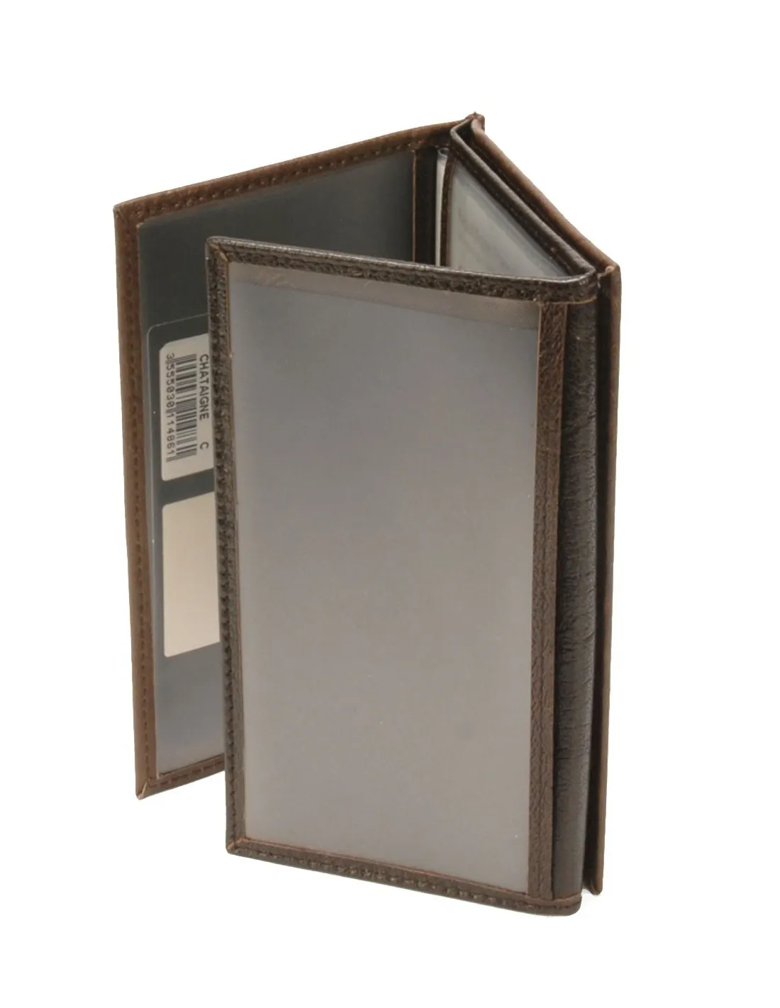 Porte-papiers Arthur et Aston en cuir ref_49800 C Chataigne 10*15*2